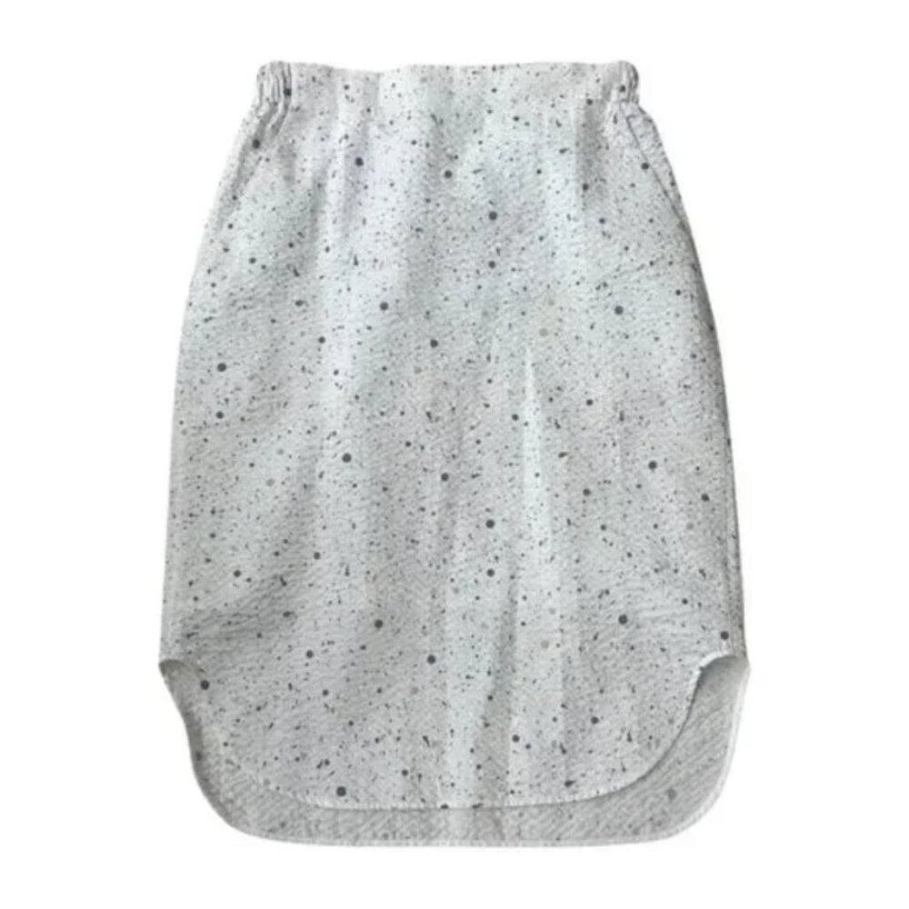 New COS high waisted paint splatter textured quilted high low pencil midi skirt - Picture 8 of 16